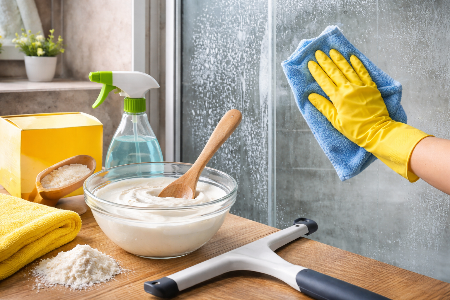 Douchedeur Schoonmaken met Maizena