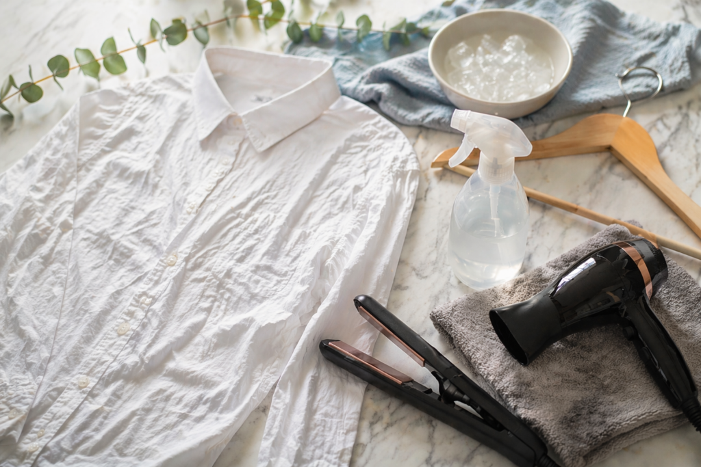 blouse strijken zonder strijkijzer
